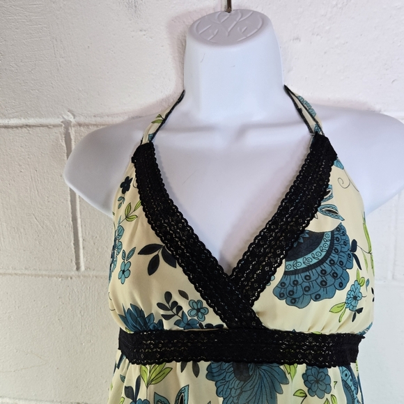 Vtg 90s Y2k Floral Fairy Coquette Halter Top - Picture 5 of 9